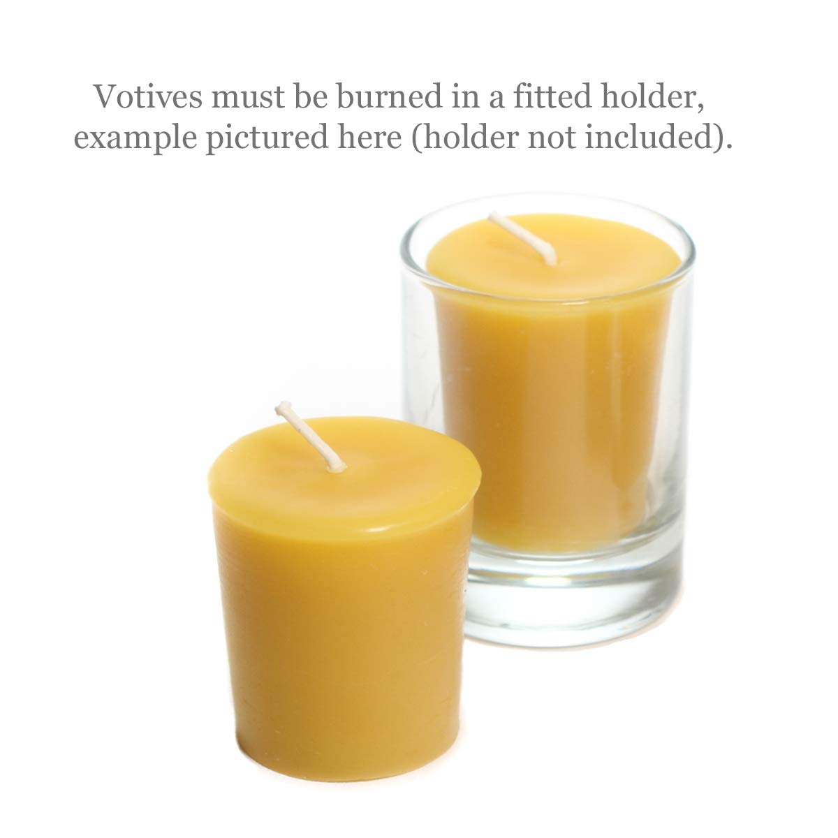 Yellow votive candles for fall and Christmas decor