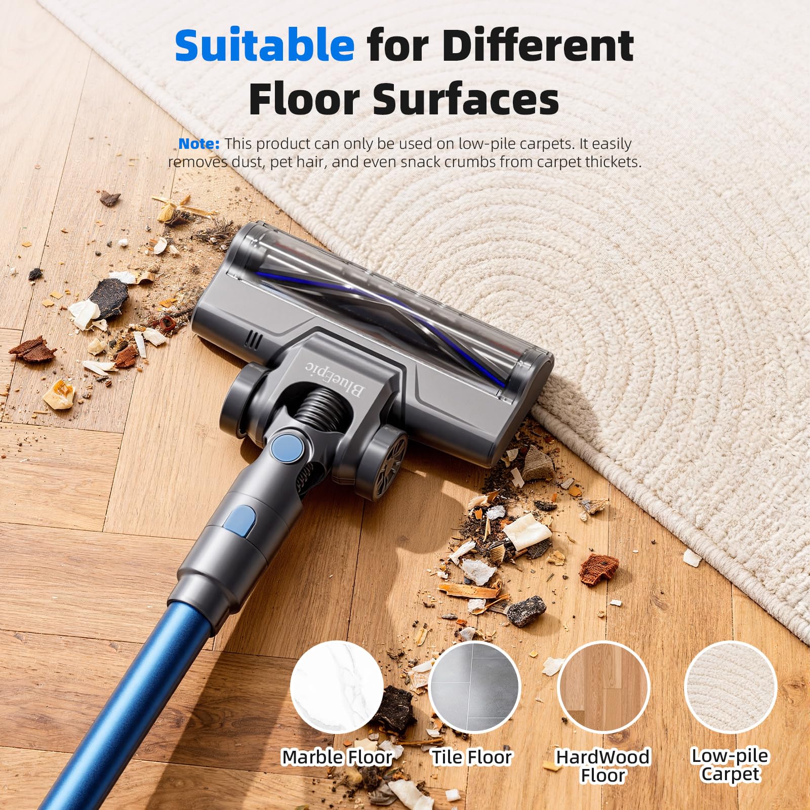 BlueEpic anti-tangle cordless vacuum accessory attachment
