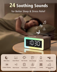 bluetooth speaker alarm clock with night light