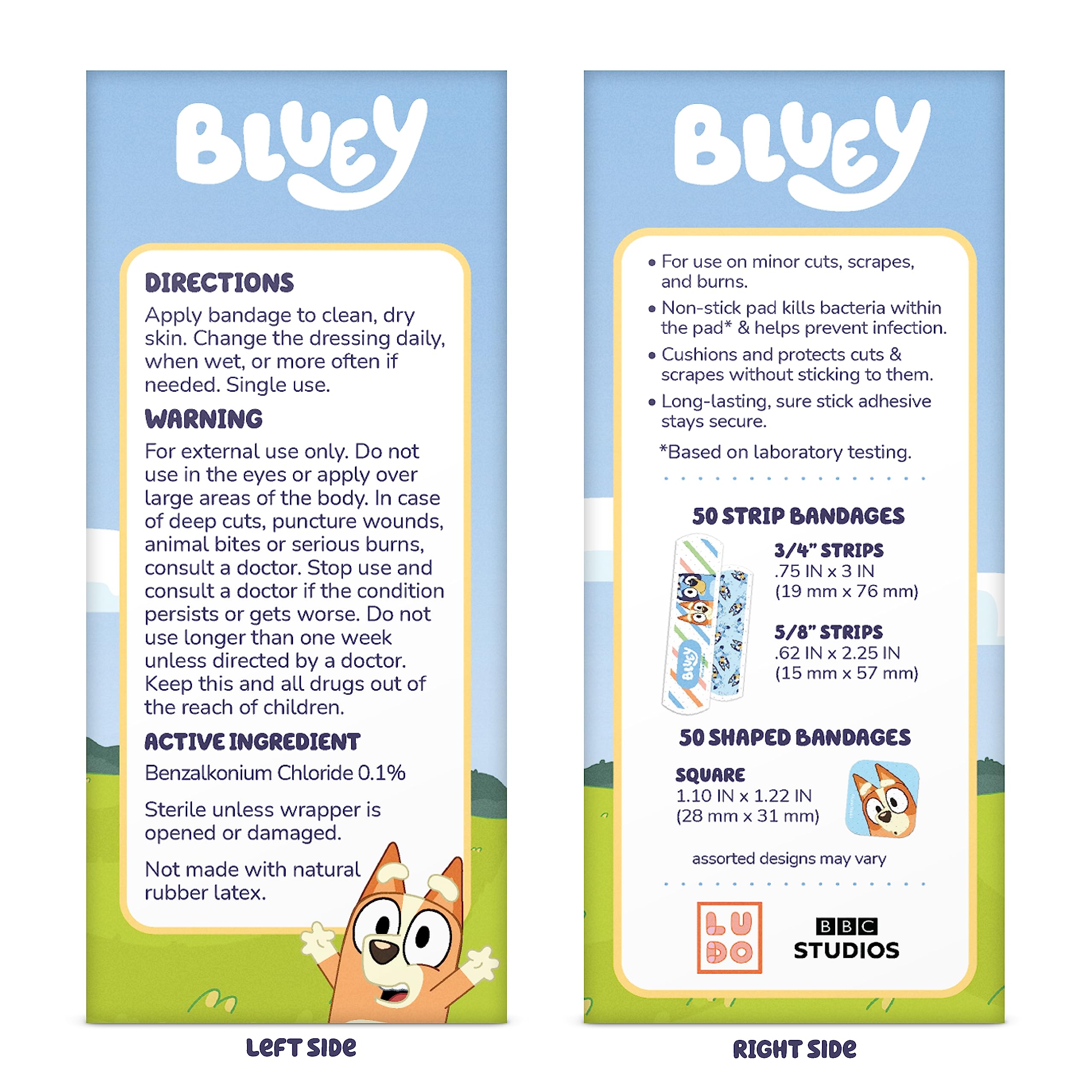 Bluey brand bandages 100 count pack images