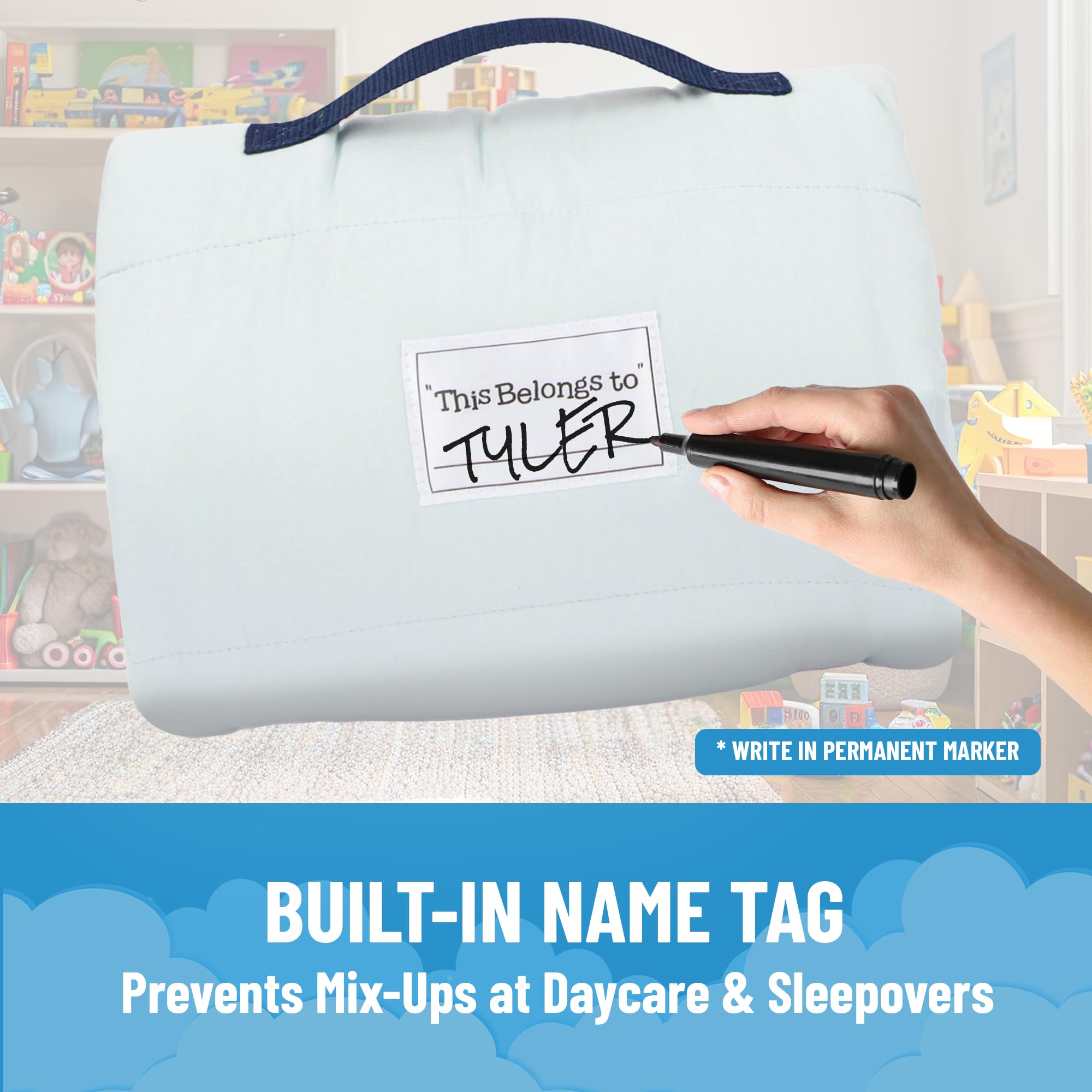 Bluey nap mat machine washable colors stay vibrant