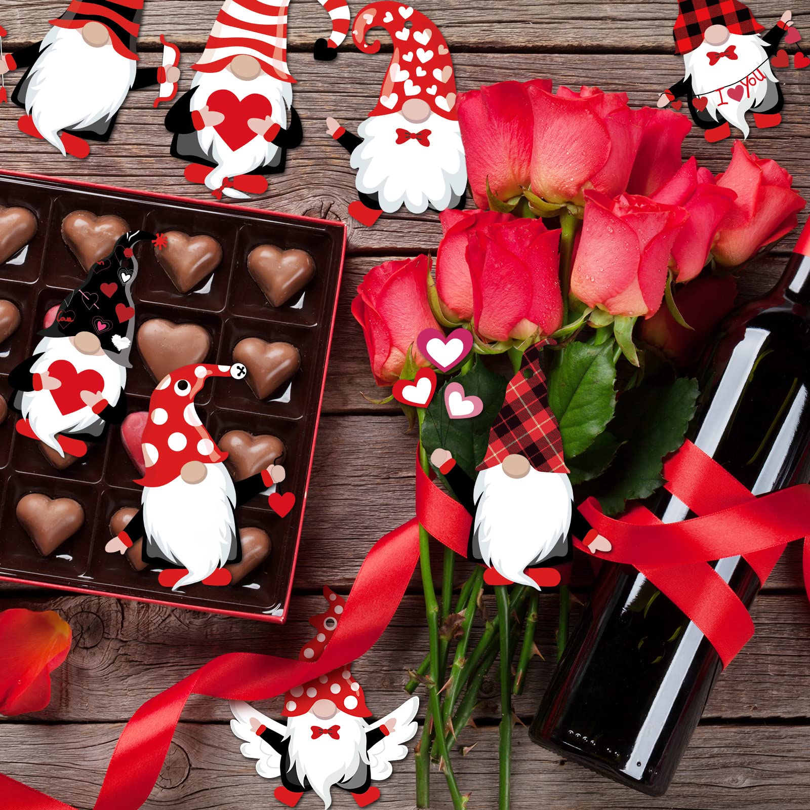 Irish mythology inspired pink and red gnome decorations