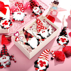 Valentine Day gnome ornament design with hearts