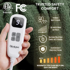 adjustable warmth with 10 heat levels