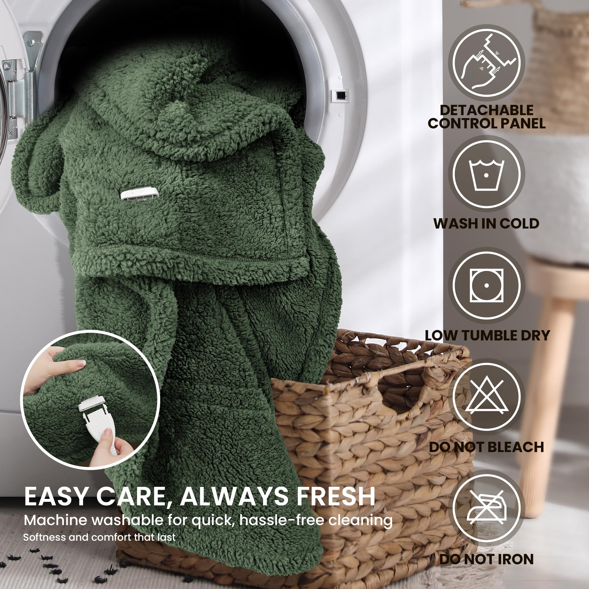 detach controller for machine washable care