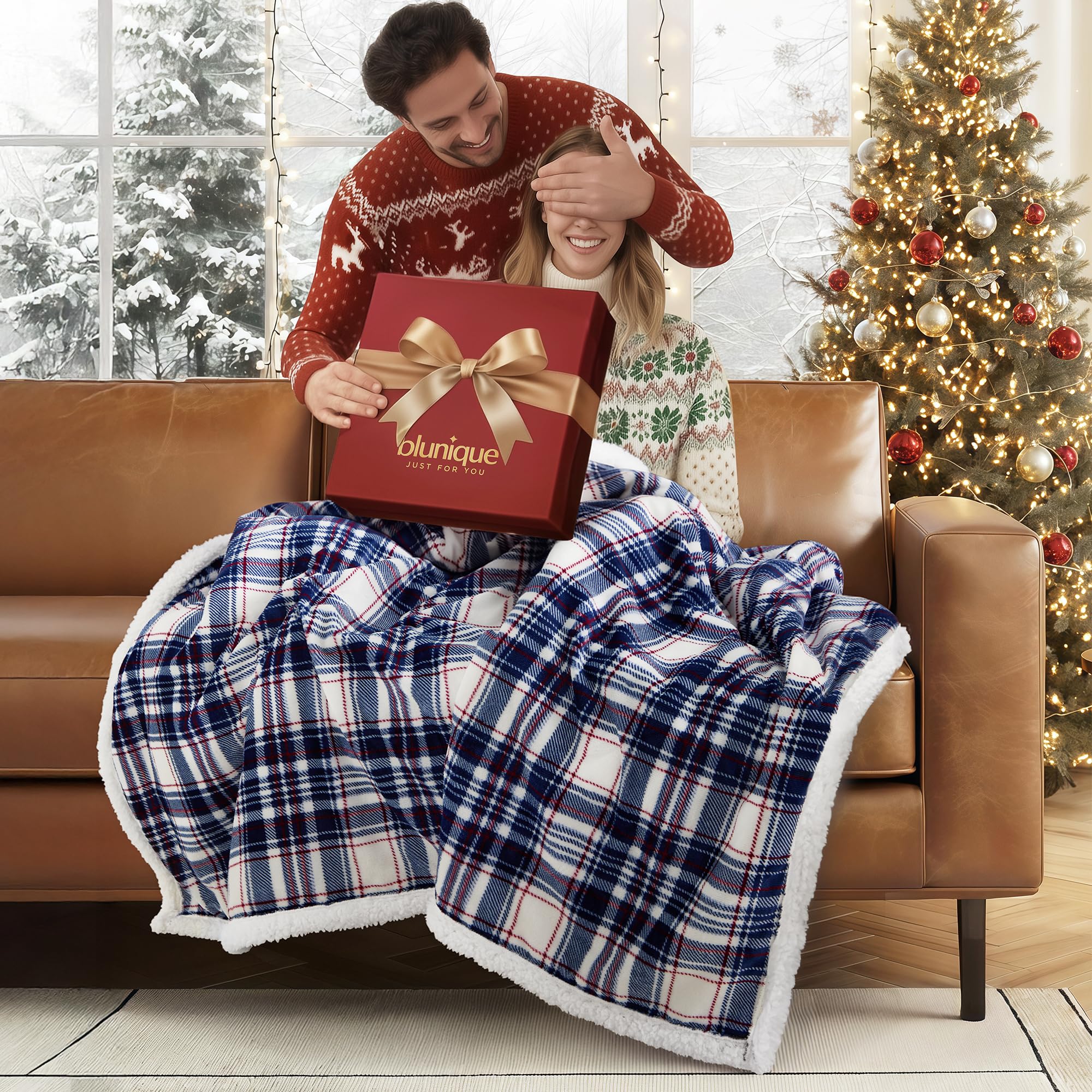 plaid home decor blanket for living room and bedroom