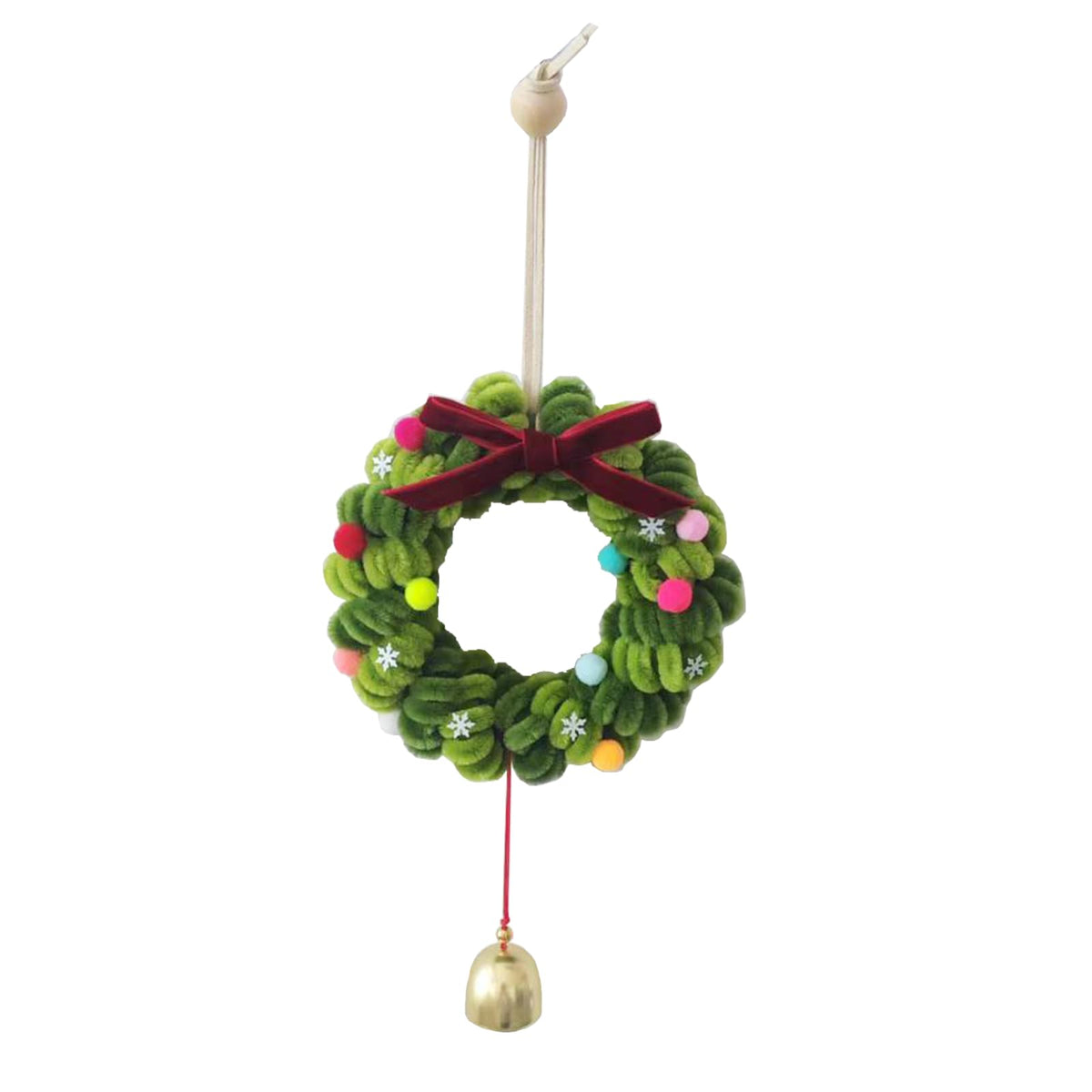 BMQDSM Mini Christmas Wreath compact size 4.72 x 4.72 x 1.81 inches