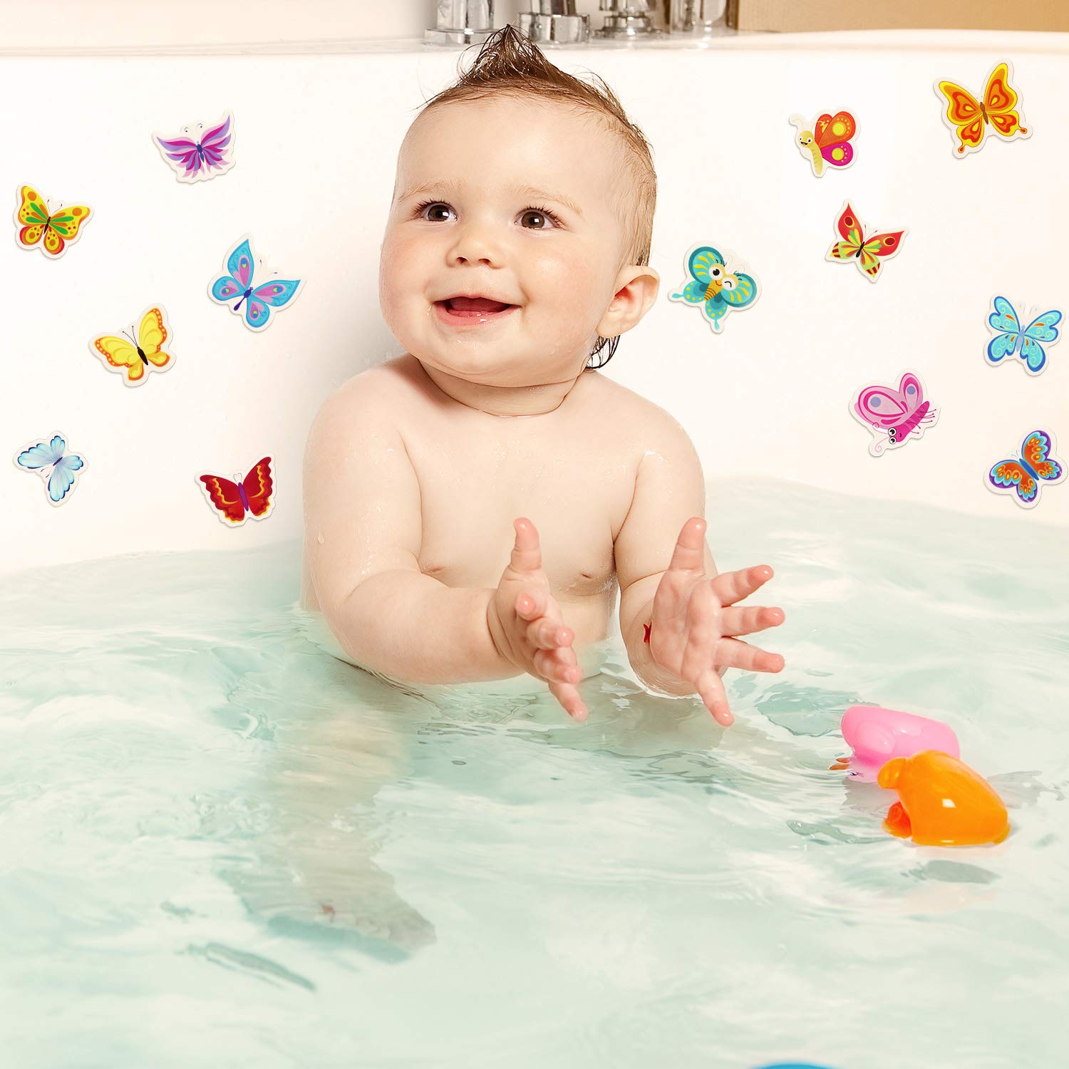 Butterfly pattern gel clings for car fridge walls