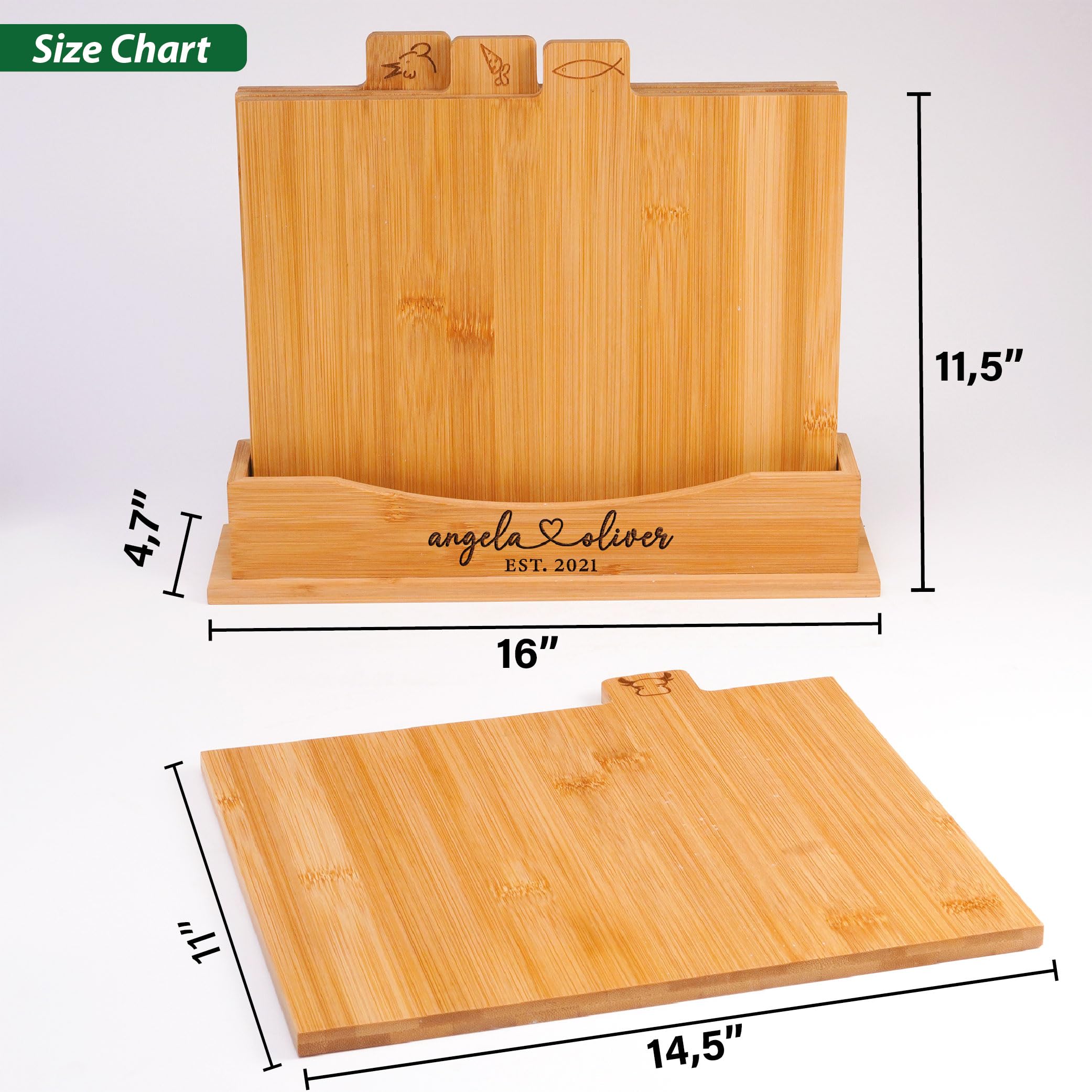board size 14.5 by 11 inches with stand 16 by 11.5 by 4.7