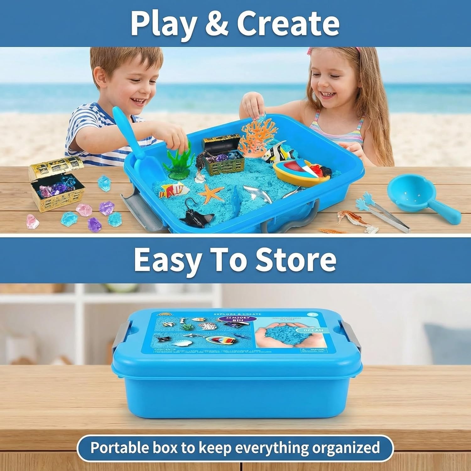 Gift-ready AGENTLAN ocean sensory toy set for kids