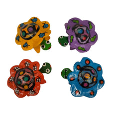 Colorful bobble head turtles set of 4 display figures