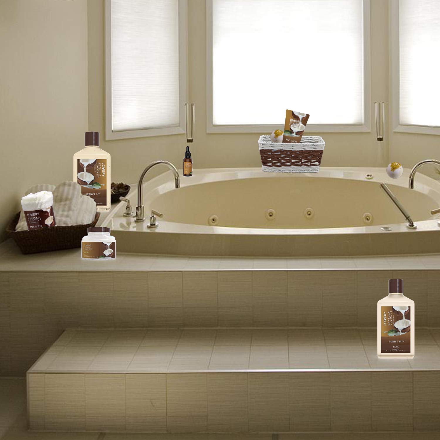 Includes two large bath bombs and bath salt