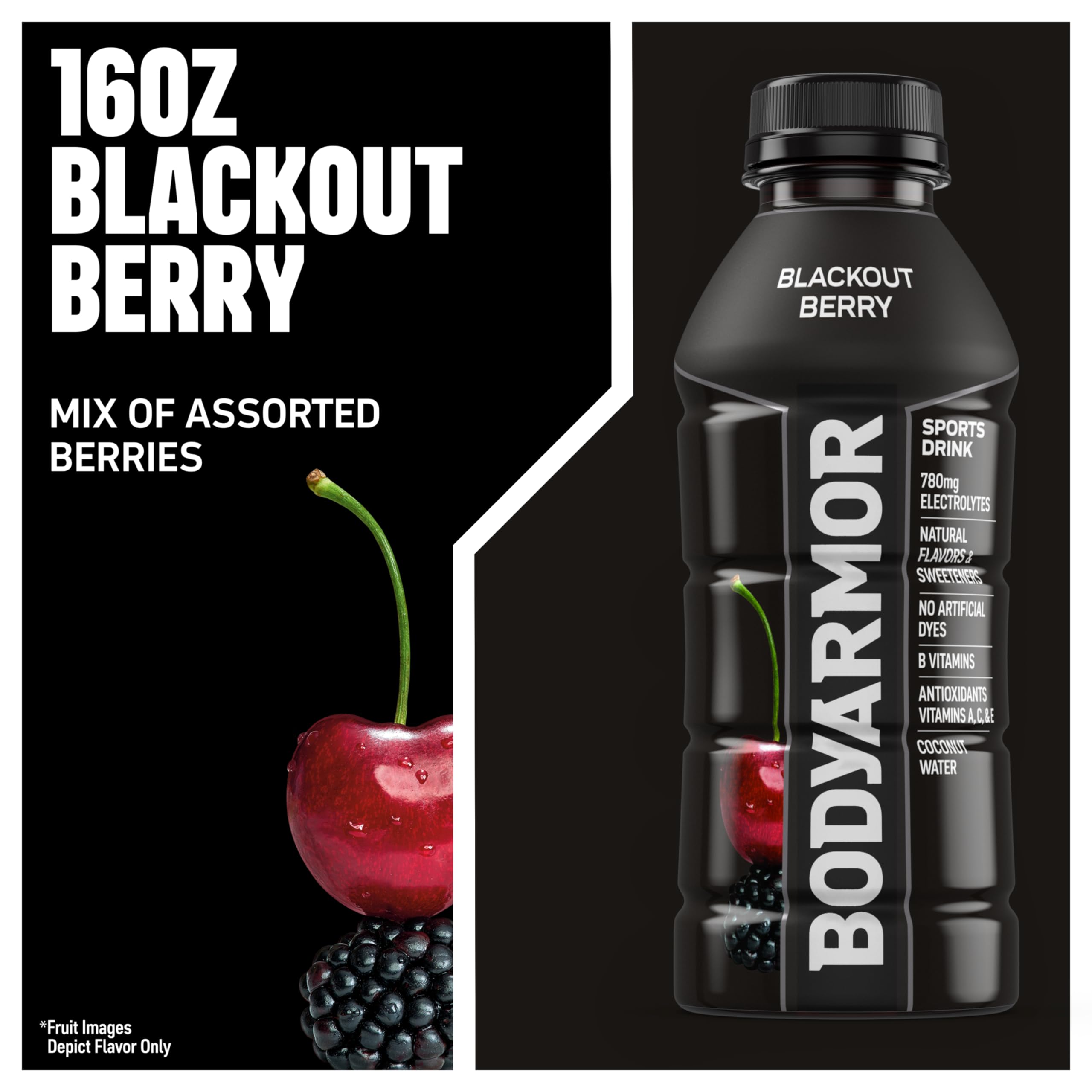 BodyArmor 12 pack Blackout Berry sports drink 16oz