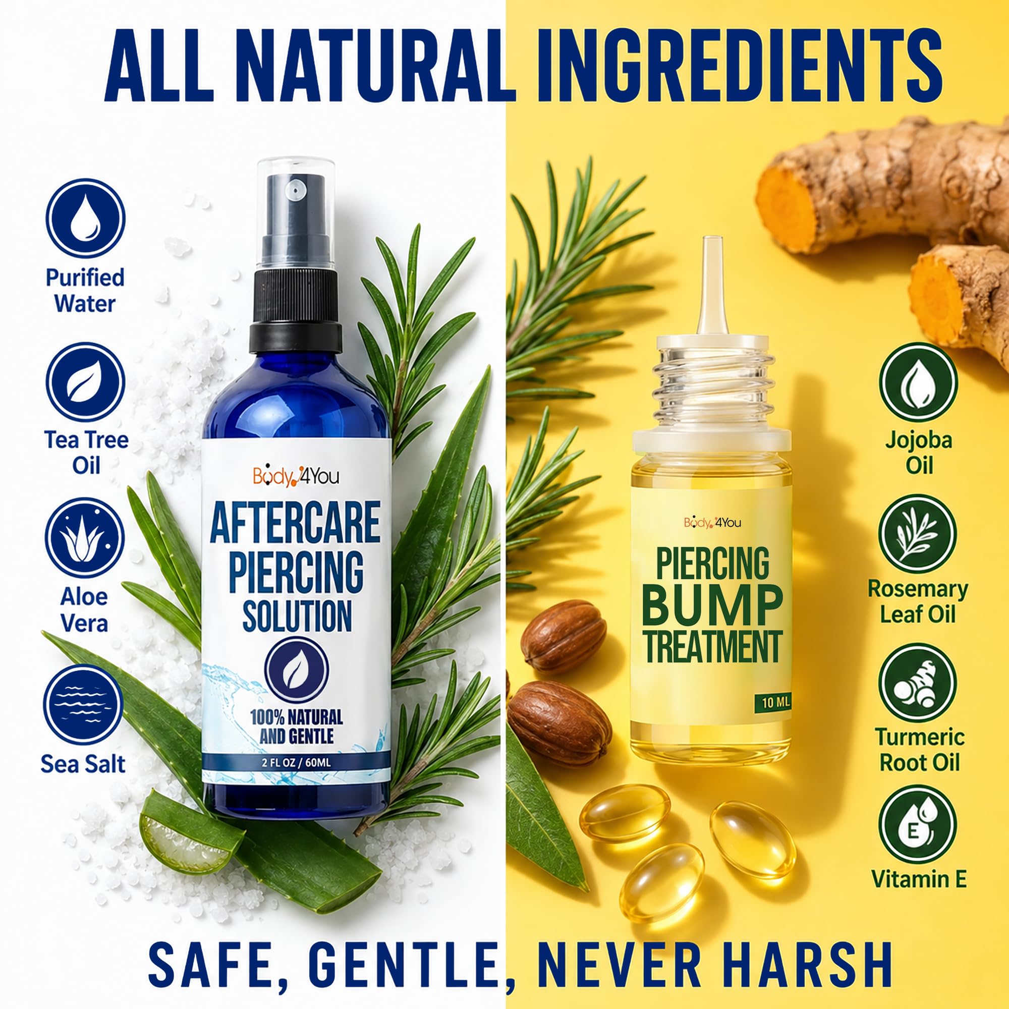 BodyJ4You piercing bump treatment drops bottle