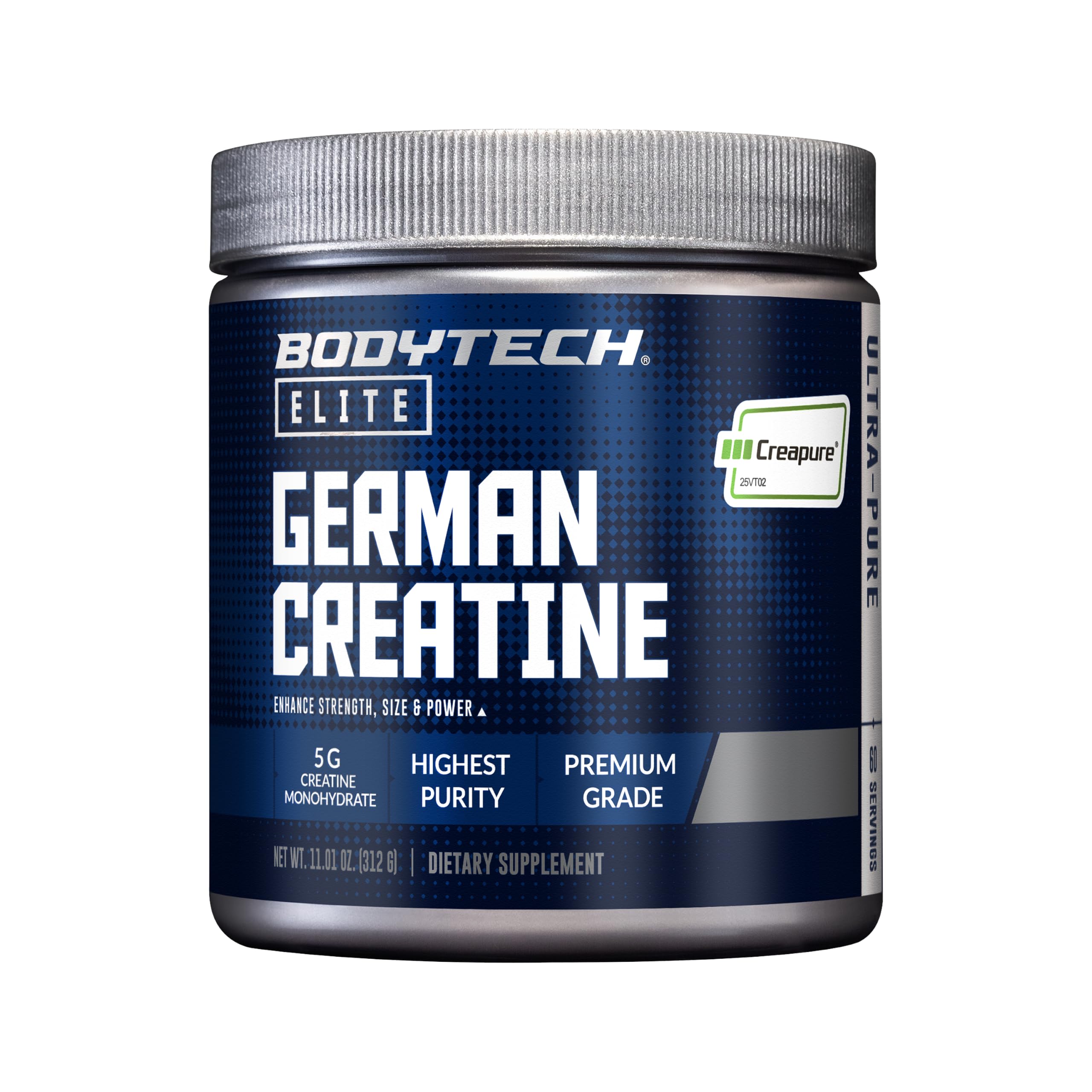 BodyTech Elite German Creatine Creapure unflavored 60 Servings container