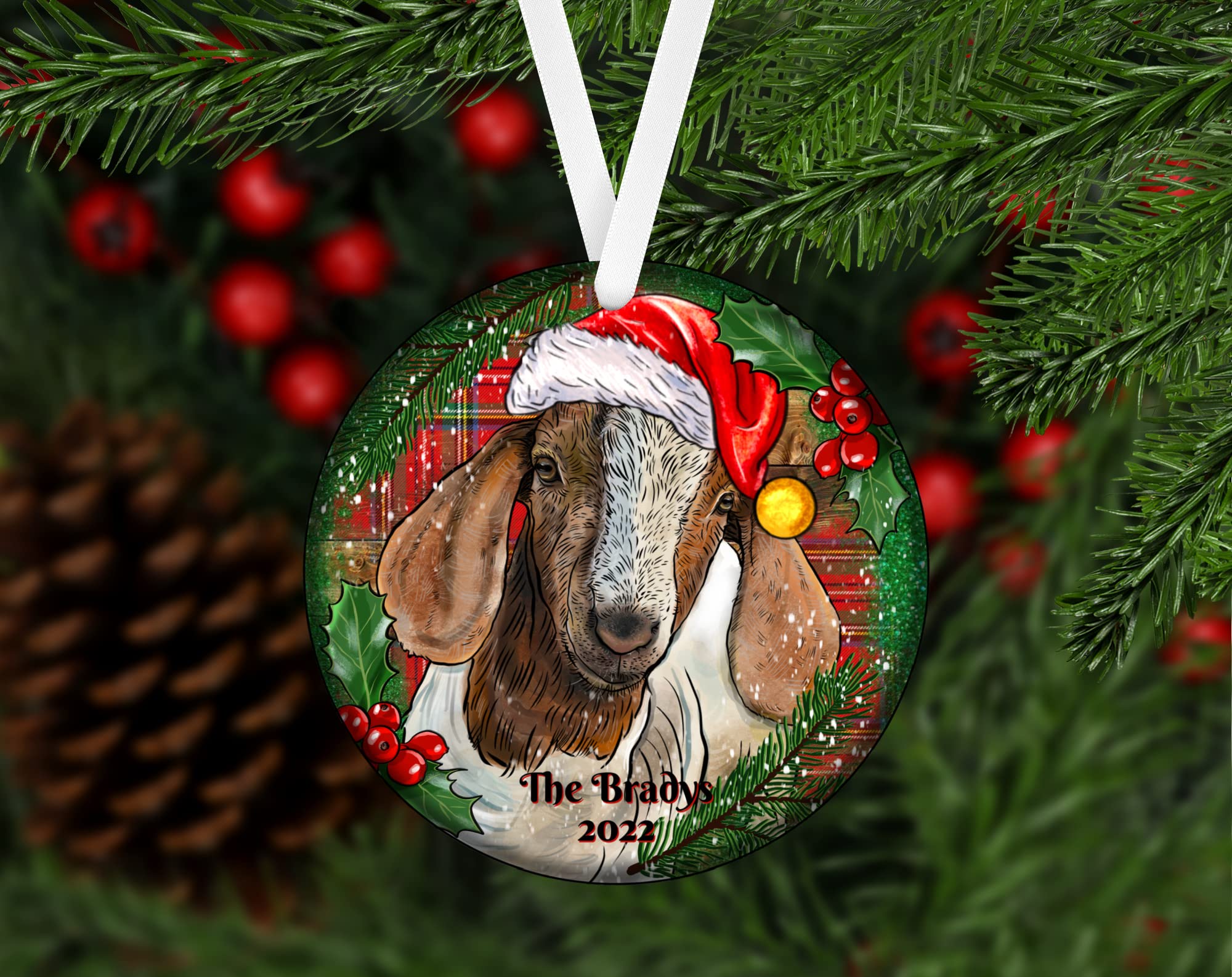 Boer goat ornament personalized for goat lovers