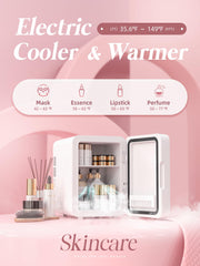 BOGDA Mini Skincare Fridge chills six 12 oz cans