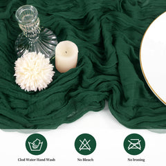 Gauze cheesecloth fabric table runner for wedding decor