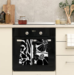 Single-sided screen-printed floral design on towels