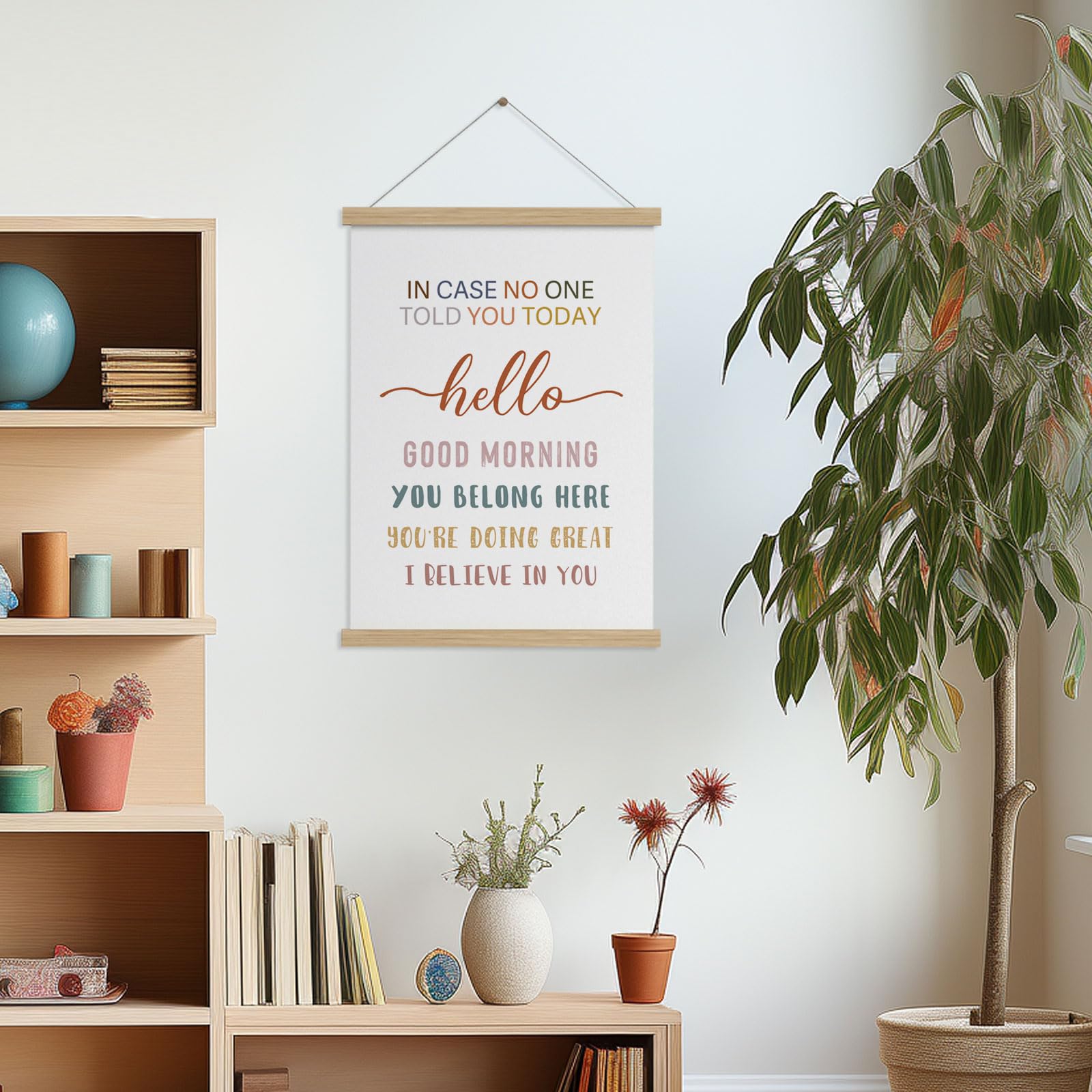 12 x 16 inch poster ready to hang with wooden hanger
