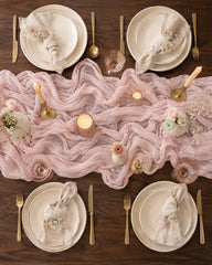 4 pack pink table runners for parties and events