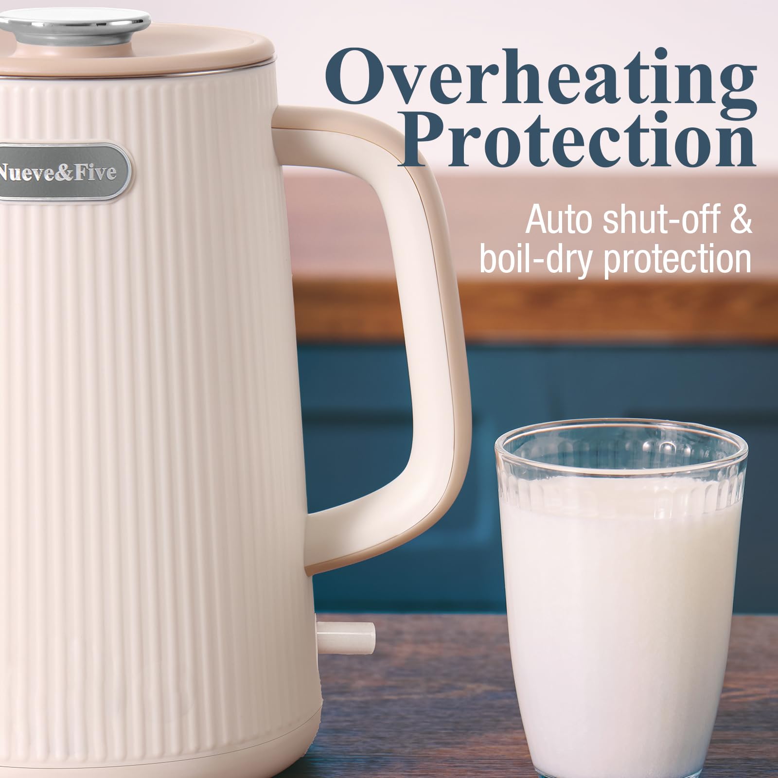 Boils water for 6–7 cups of tea or coffee