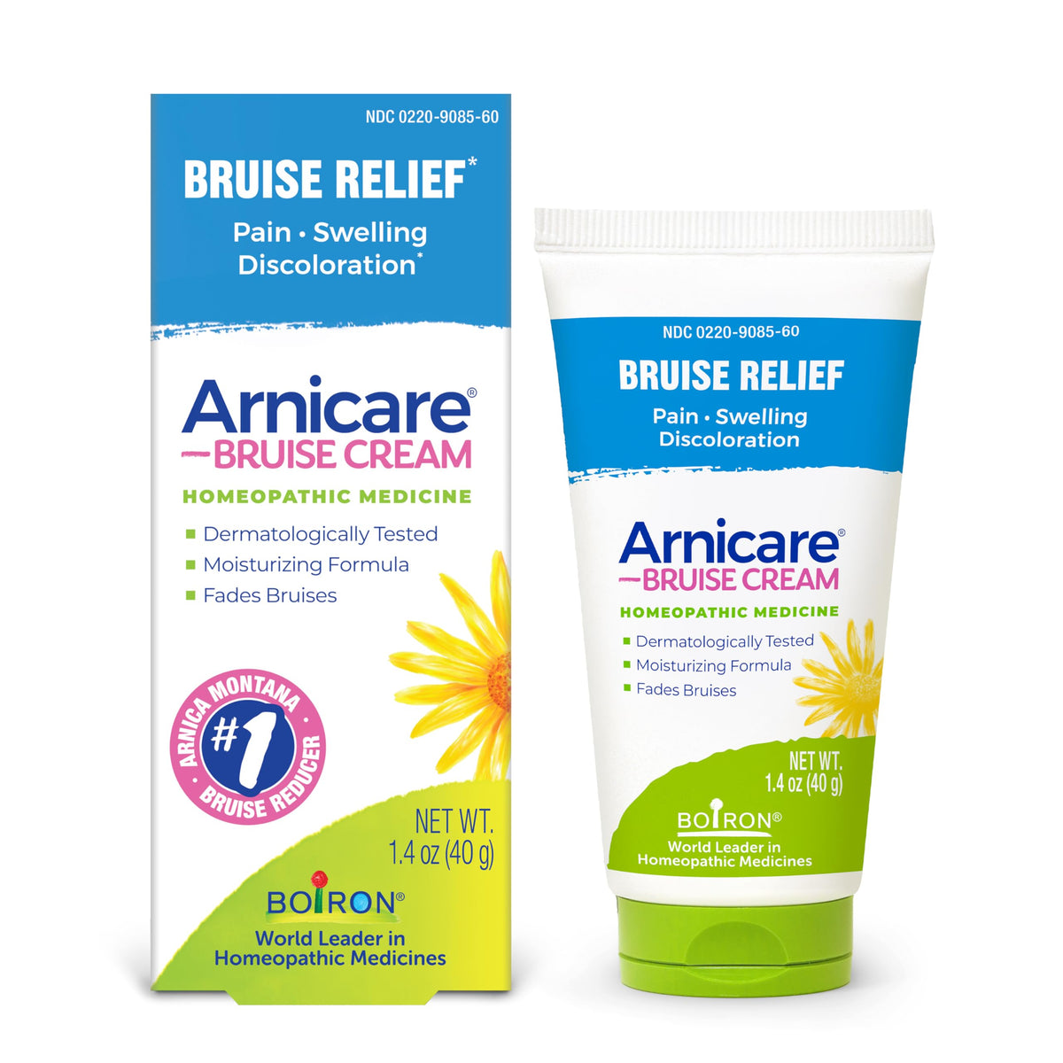 Boiron Arnicare Bruise Cream packaging with Arnica ingredient