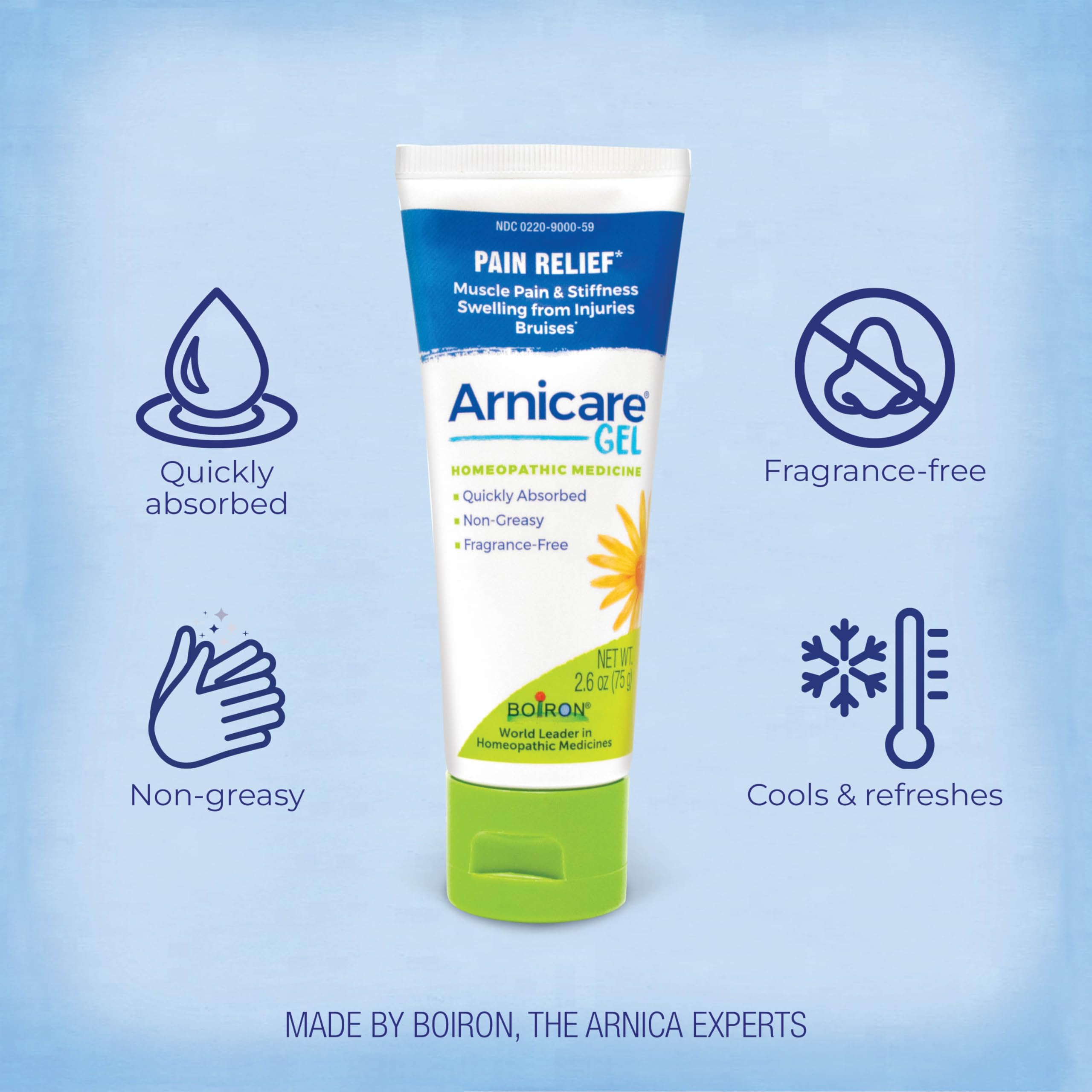 Arnica montana based topical gel unscented