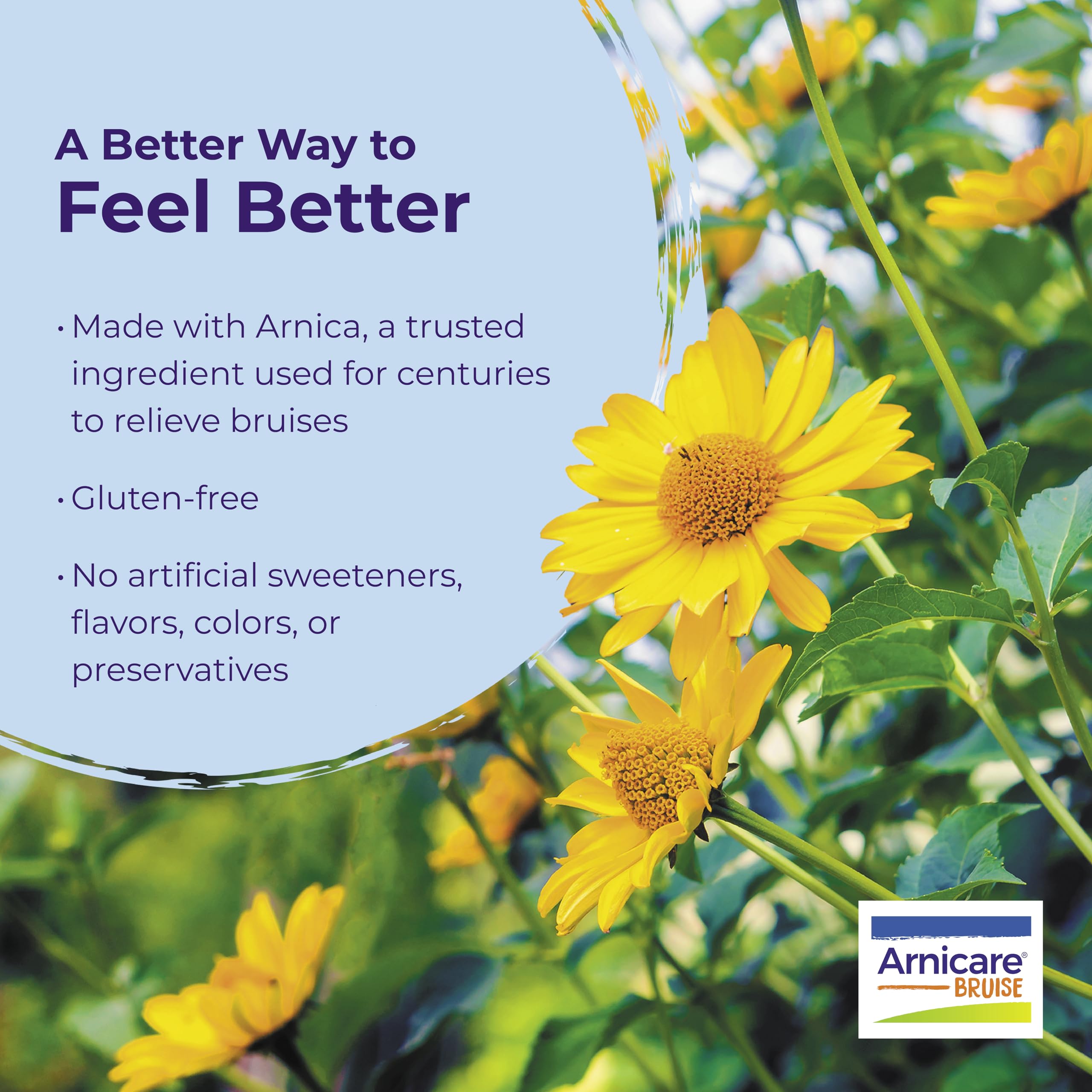 No artificial additives in Arnicare Bruise Tablets