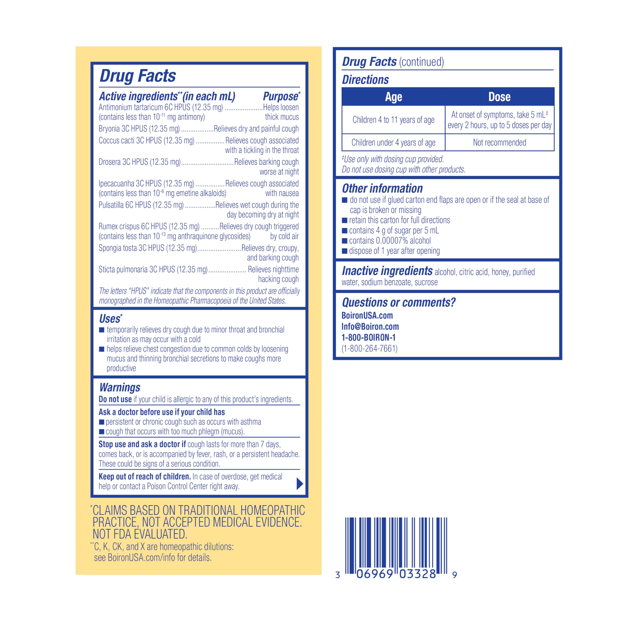 6.7 oz Chestal Honey Kids cough syrup with honey packaging