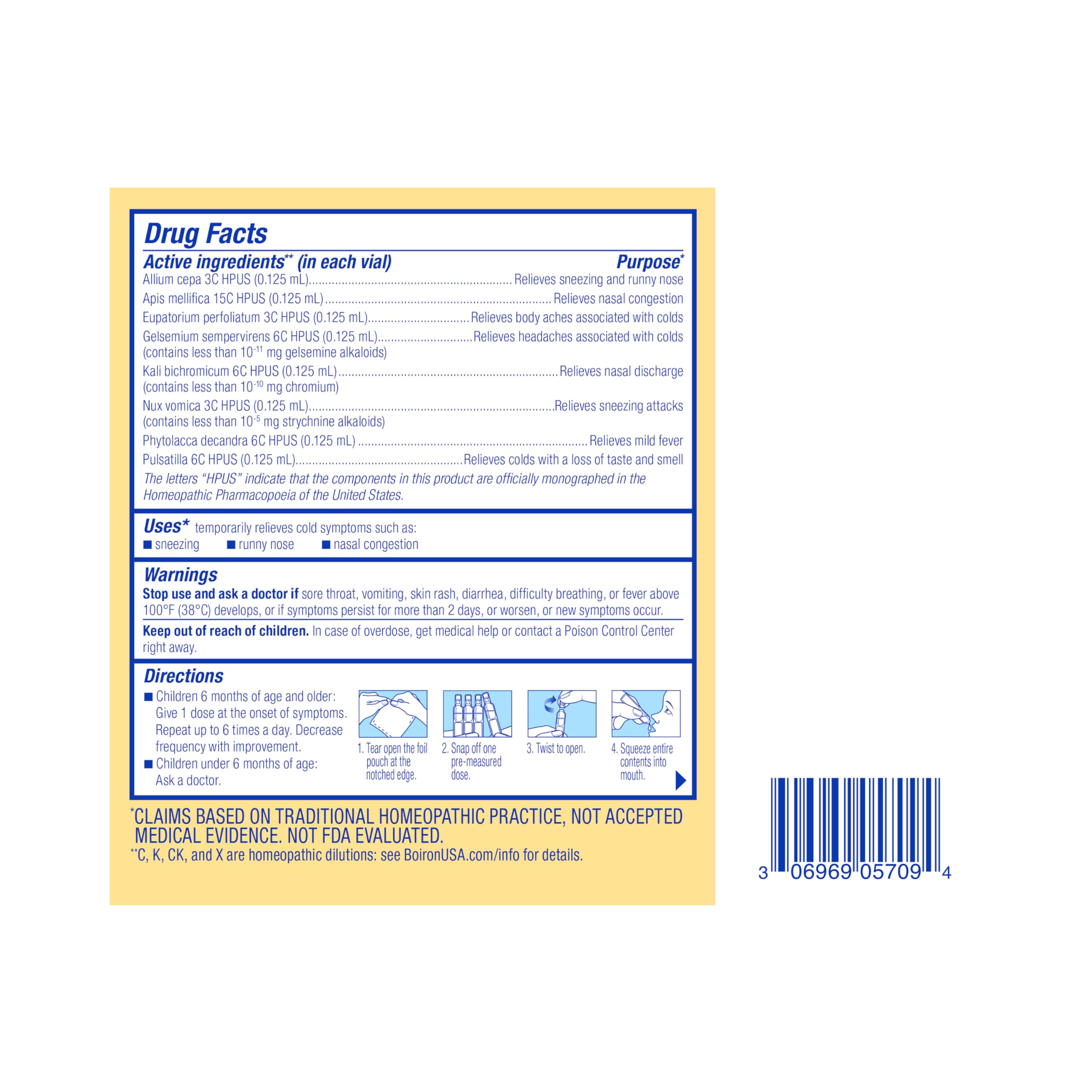 Boiron ColdCalm Baby non-drowsy cold relief