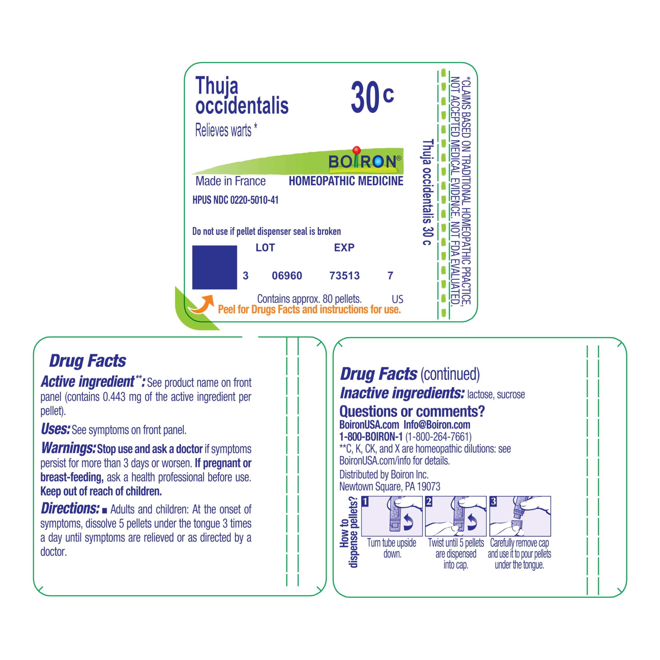 Boiron Thuja Occidentalis 30C wart care kit