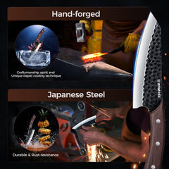 Ergonomic handles with anti-slip holes on BOMASS knives