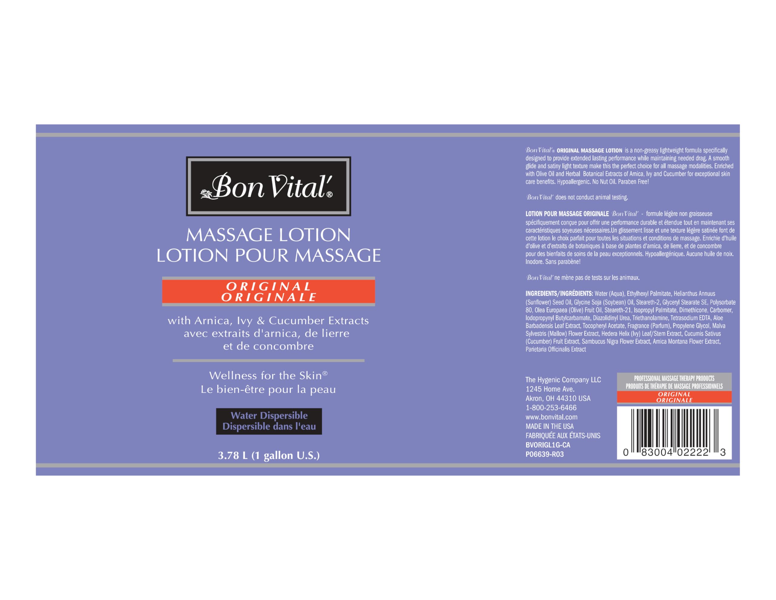 Pump compatible Bon Vital Original Massage Lotion packaging