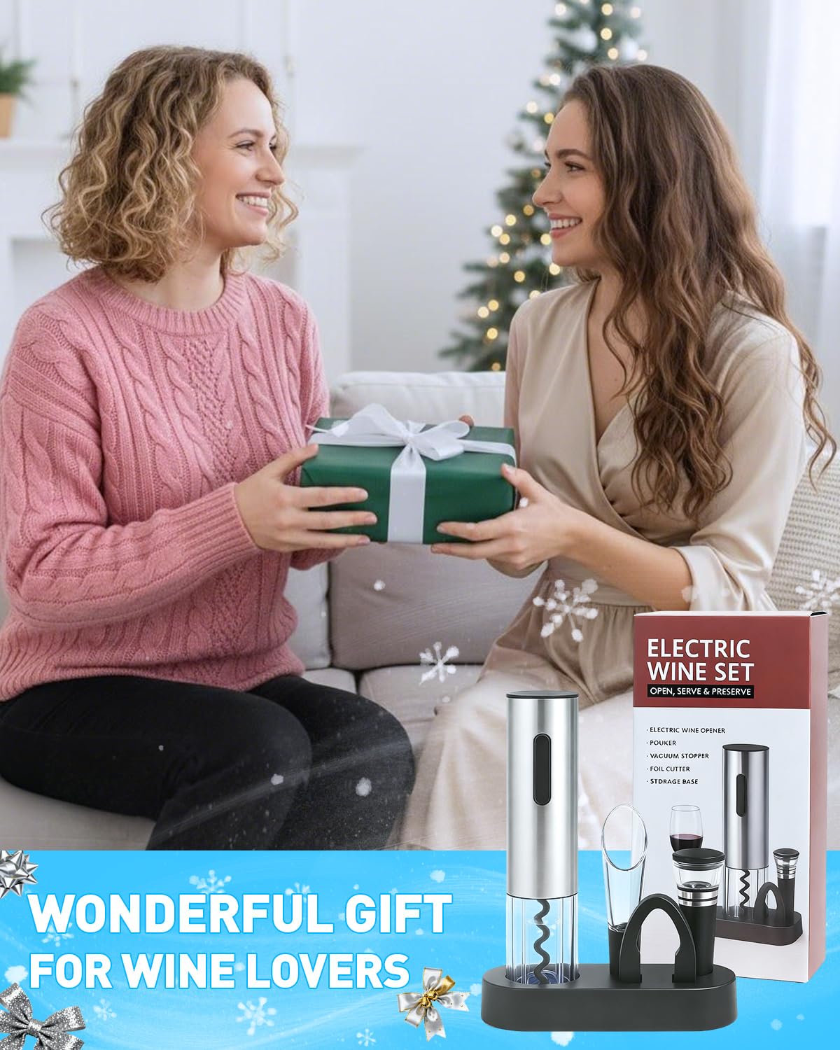 BONACHEF gift set packaging for wine lovers Silver