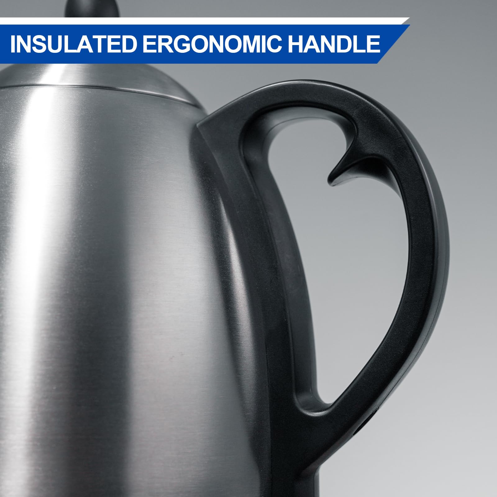 Gooseneck spout delivers controlled pour on Bonavita kettle