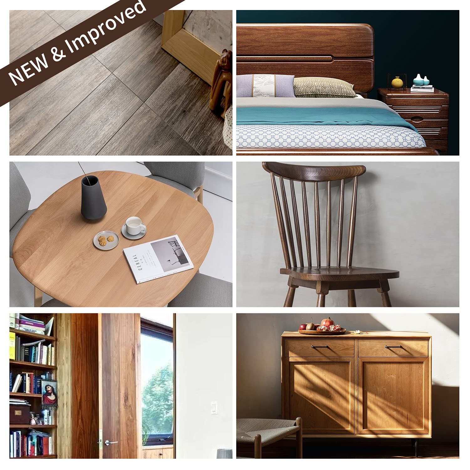 12 color wood filler pastes including Walnut and other tones