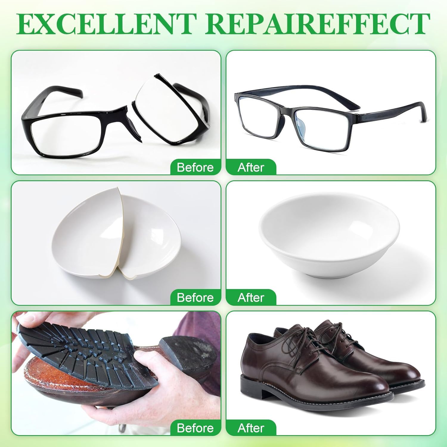 Glue for fabric paper and cardboard in a repair scenario