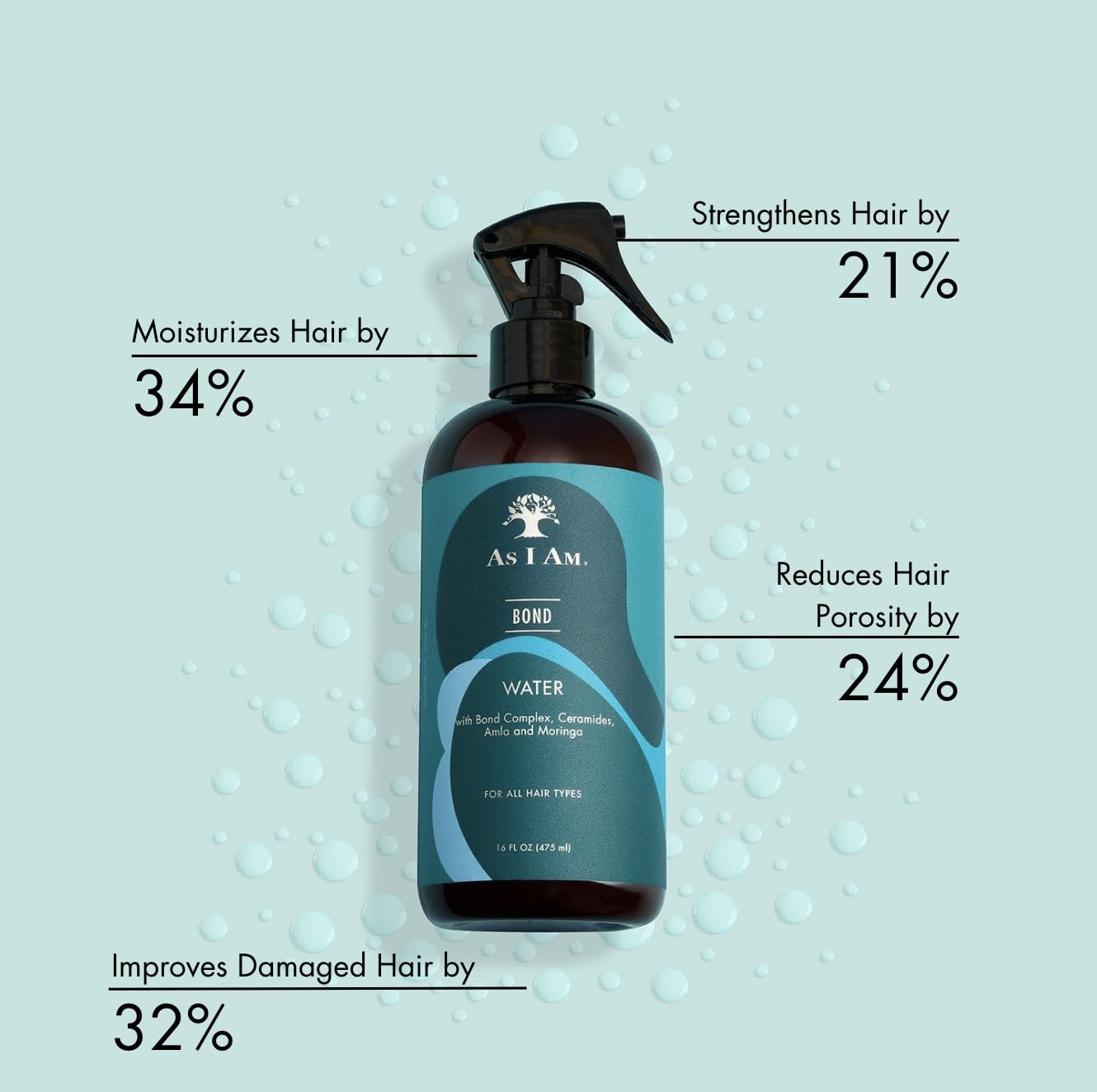 Bond Water hair repair treatment with moringa amla ceramides