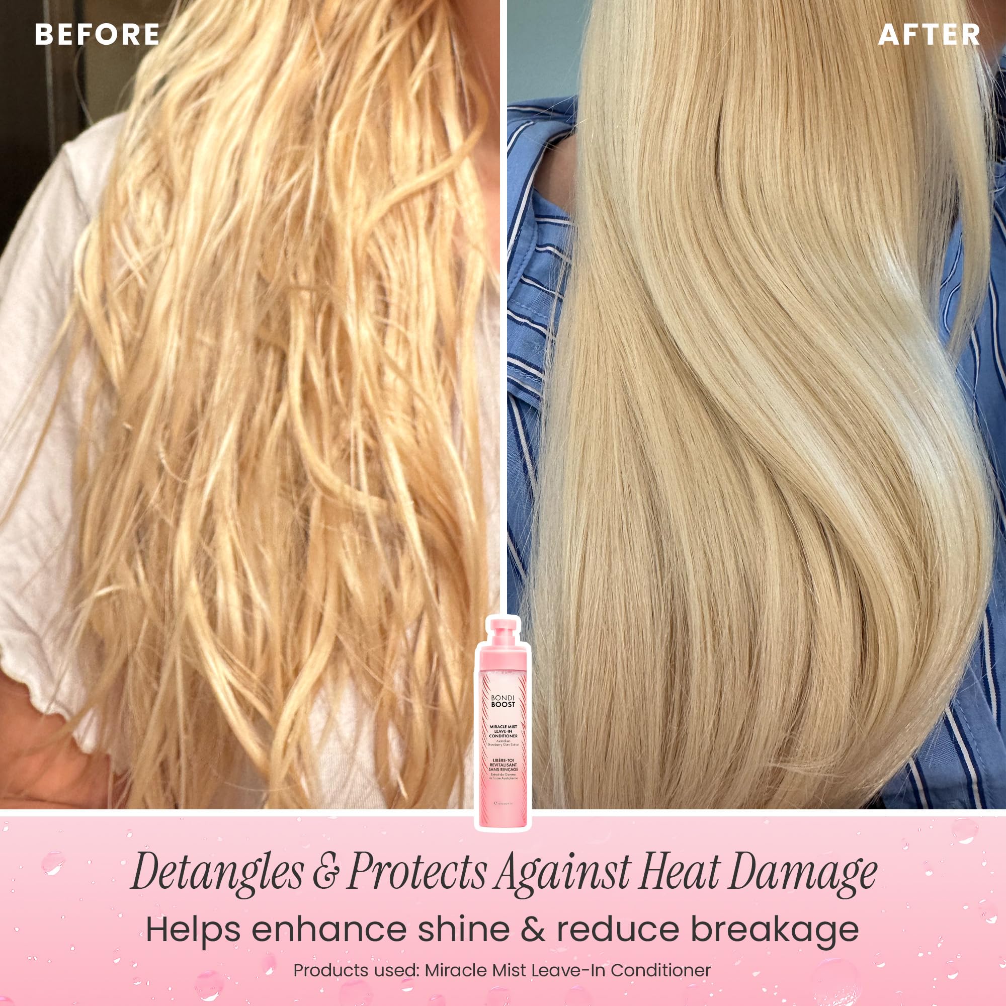Hydrates and reduces frizz for healthier-looking strands