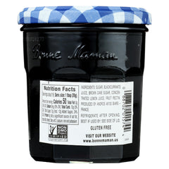 Bonne Maman Jelly Black Current label close up