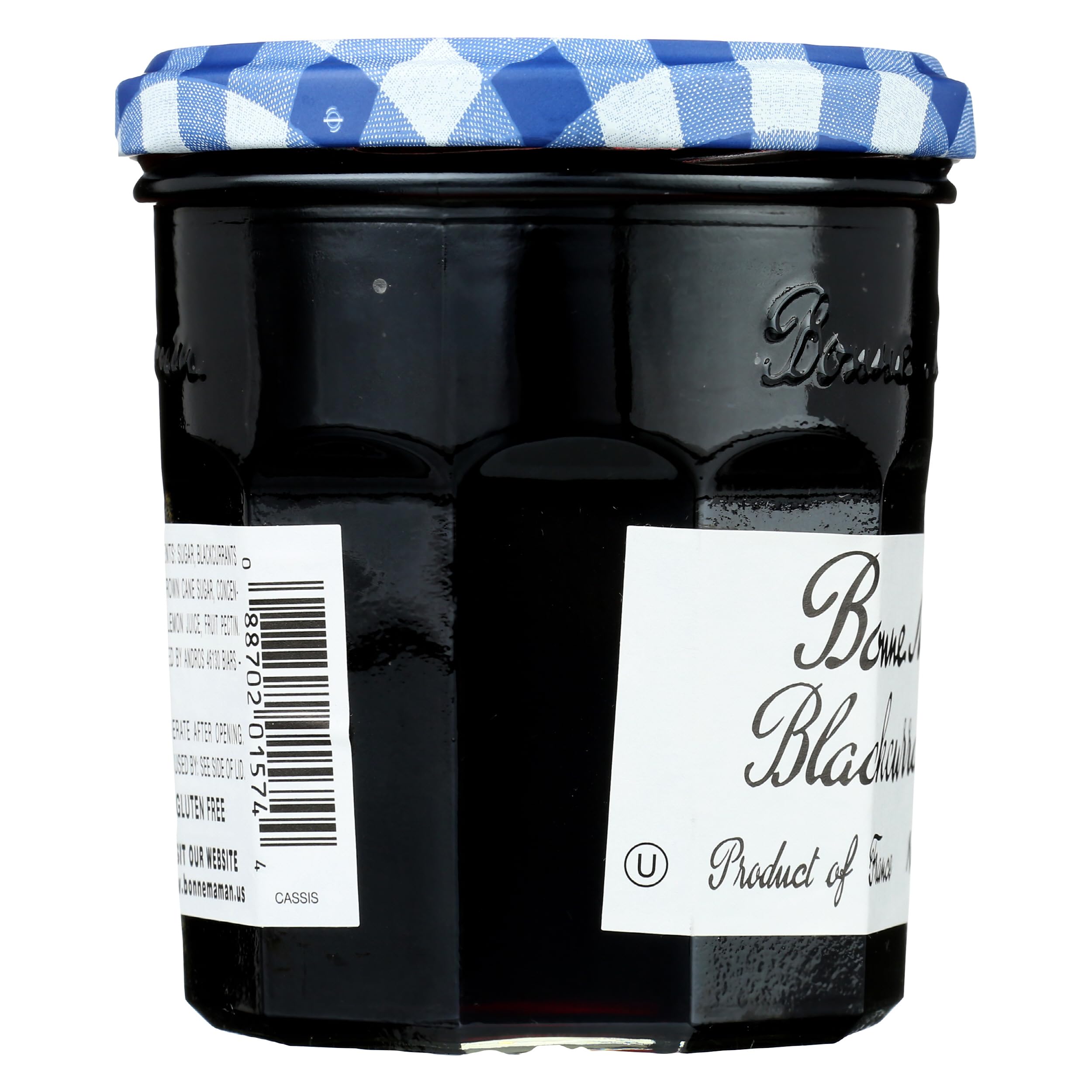 Bonne Maman Jelly Black Current 13 Ounce jar back label