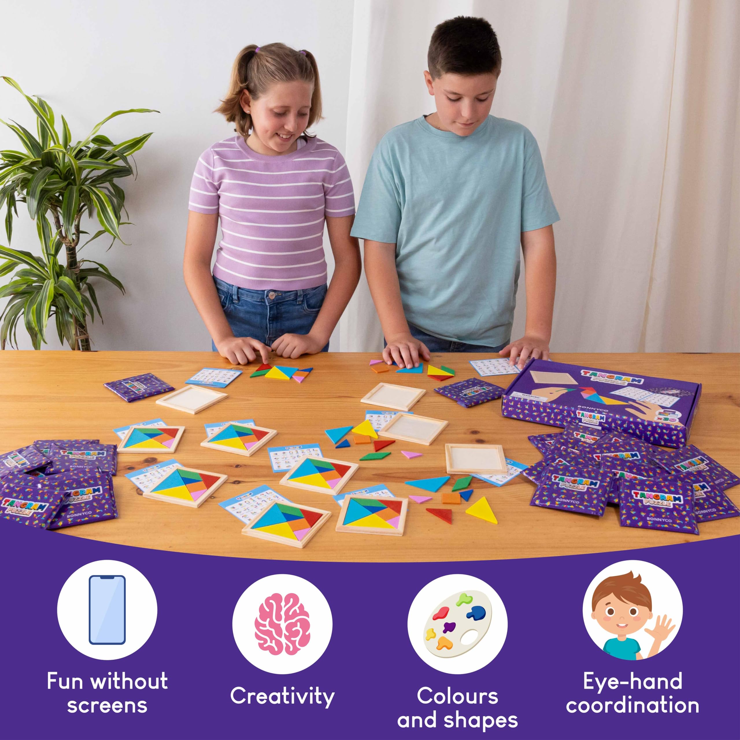 BONNYCO tangram party favors 30 pack goody bags