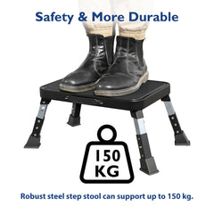 BONTEC folding step stool shown with three height levels