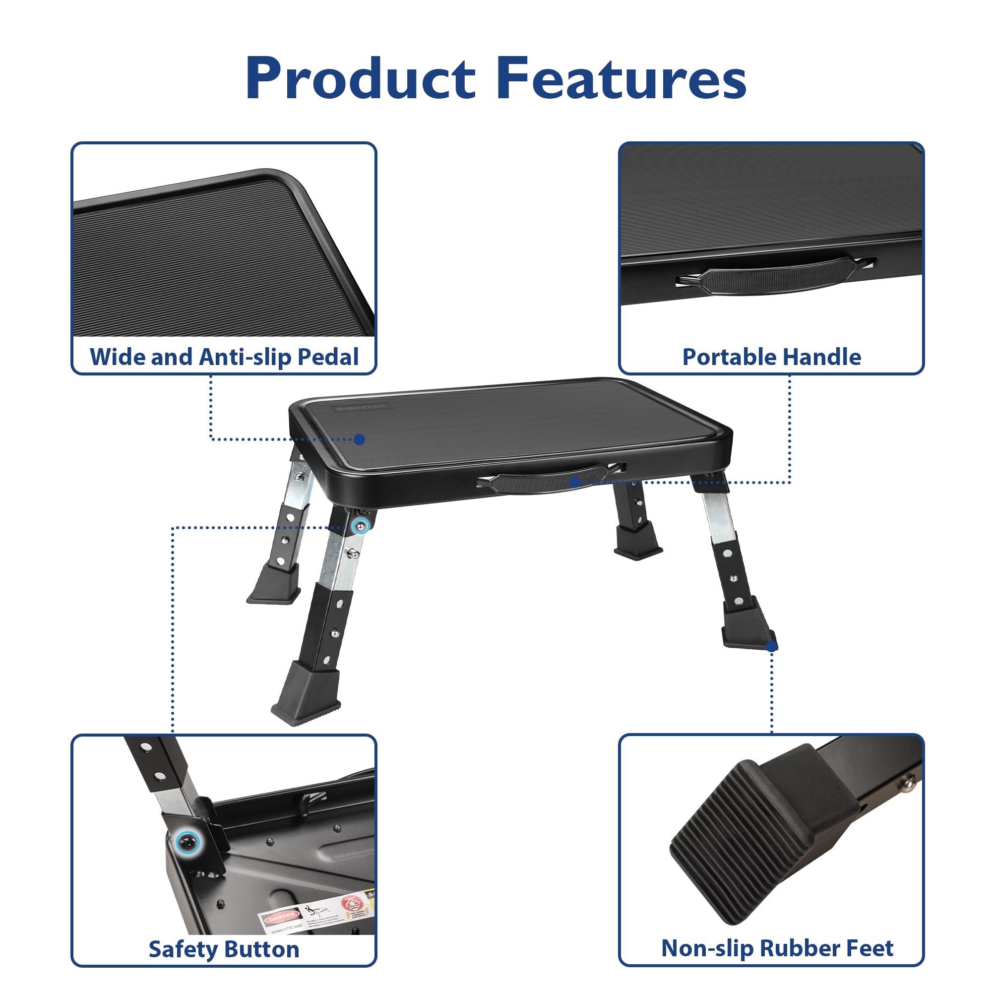 BONTEC compact fold with 1.8-inch thickness and built-in handle