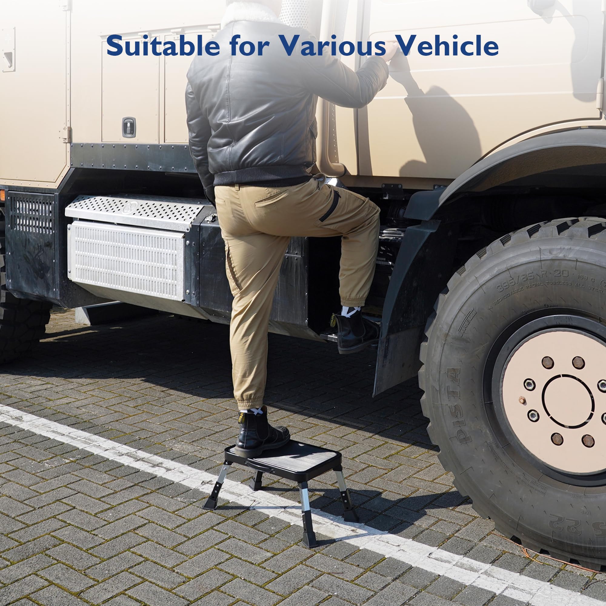 BONTEC versatile step stool for home kitchen garage RV