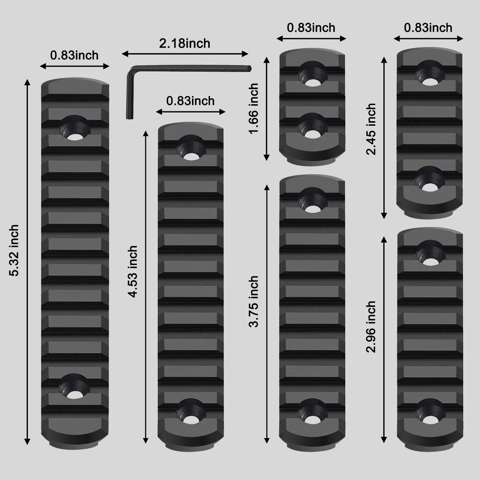 Aircraft aluminum alloy rail set for durability