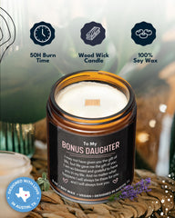 Bonus Daughter Candle lavender sage scent close-up
