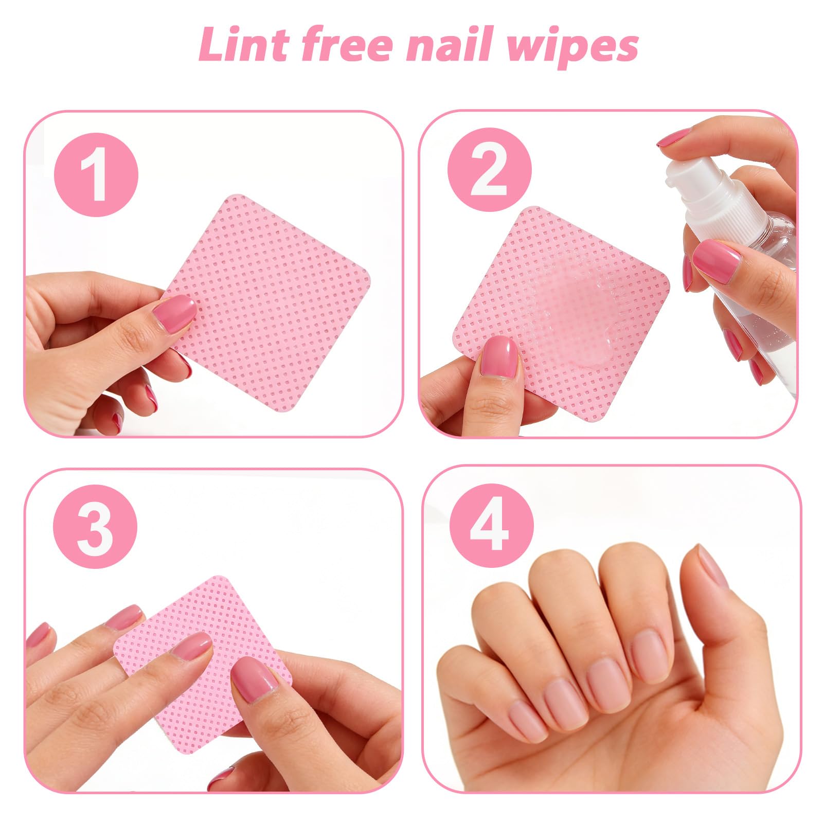 BONXAXK acetone-free nail wipes packaging