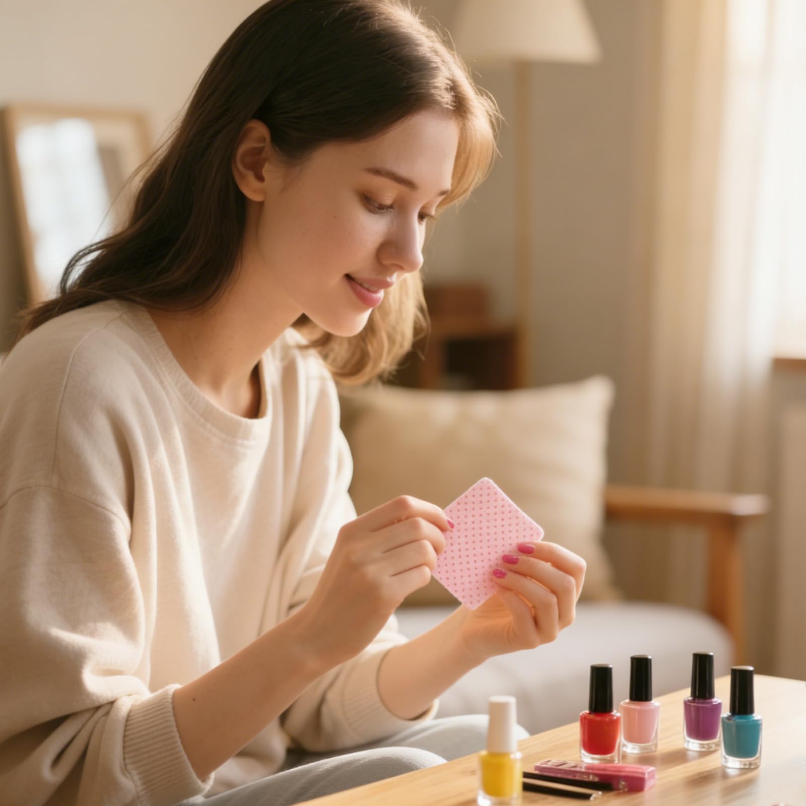 BONXAXK 720pcs nail wipes set closeup